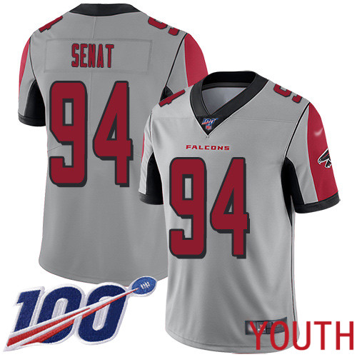 Atlanta Falcons Limited Silver Youth Deadrin Senat Jersey NFL Football 94 100th Season Inverted Legend
